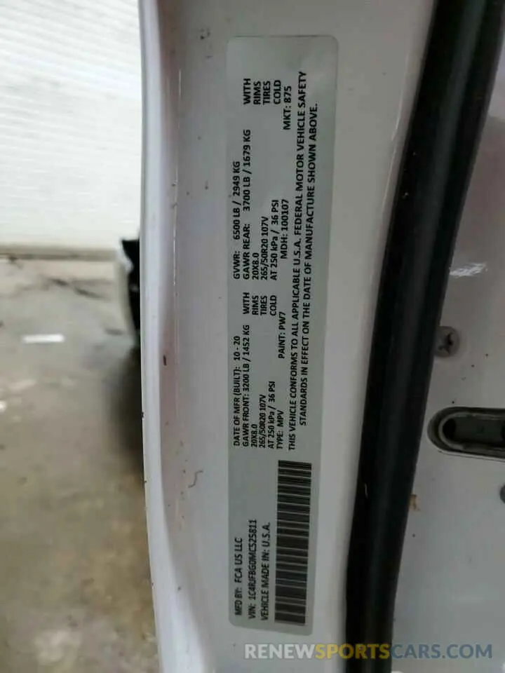 13 Фотография поврежденного автомобиля 1C4RJFBG0MC525811 JEEP GRAND CHER 2021