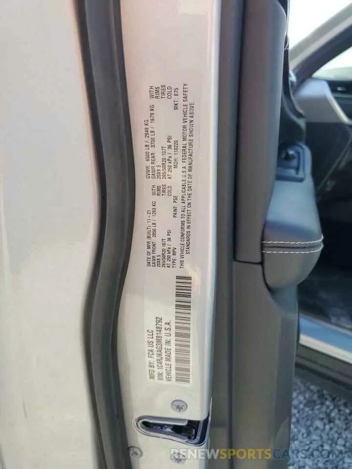 13 Фотография поврежденного автомобиля 1C4RJKAG3M8148792 JEEP GRAND CHER 2021