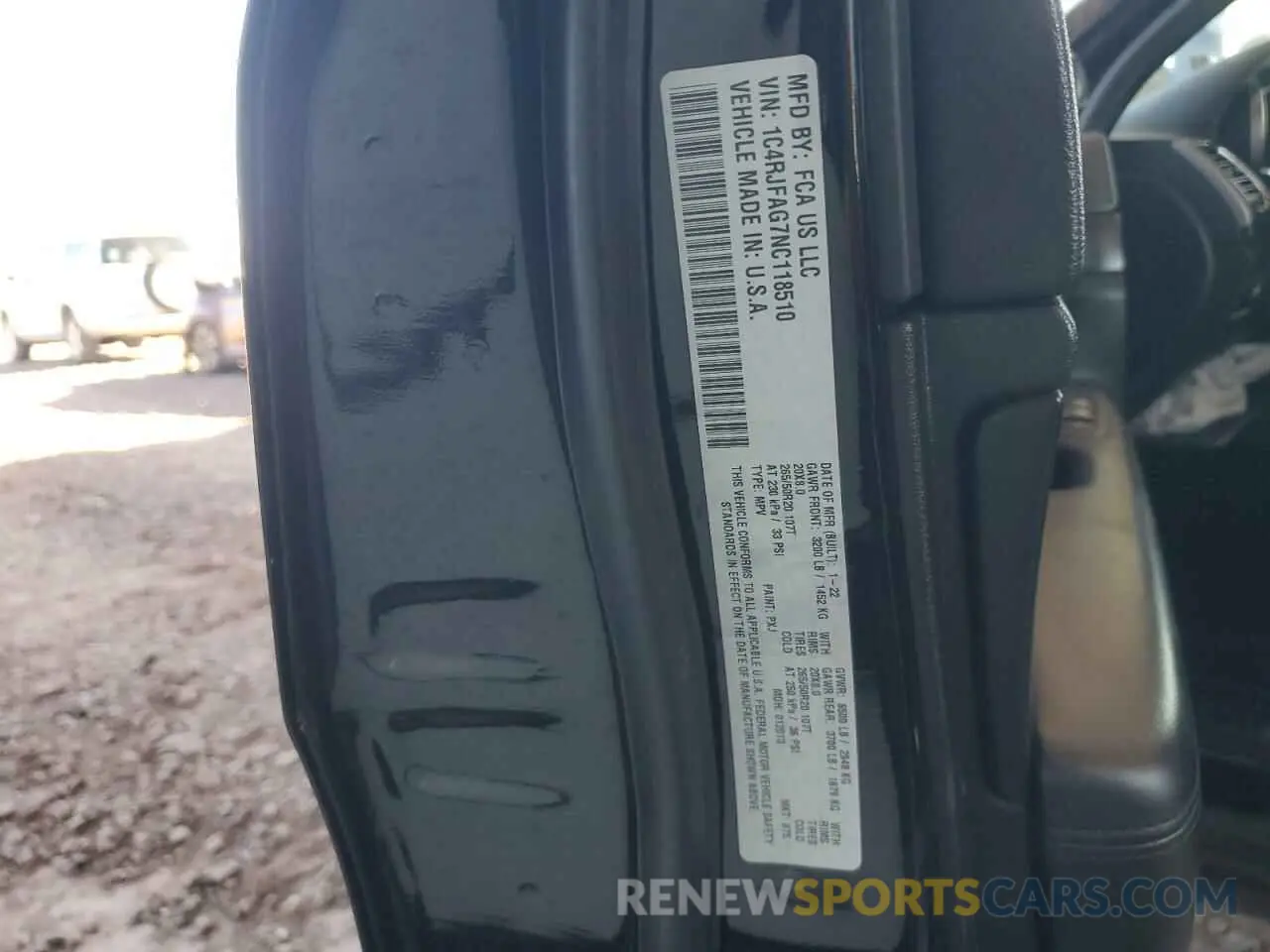 14 Фотография поврежденного автомобиля 1C4RJFAG7NC118510 JEEP GRAND CHER 2022