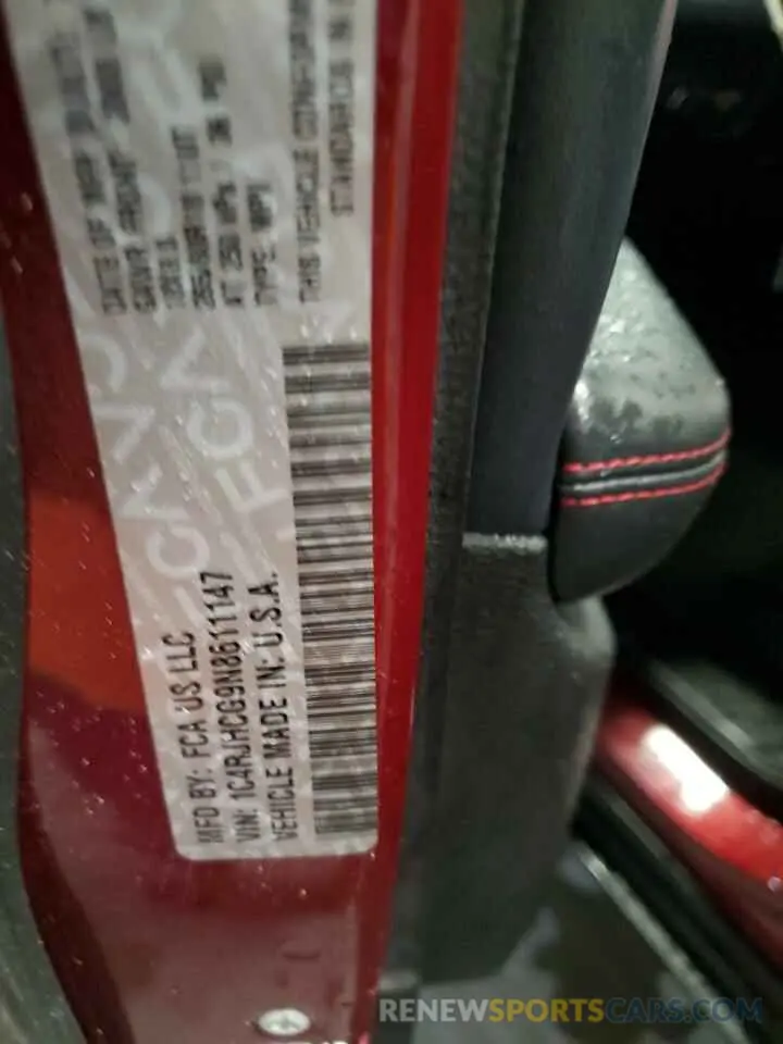 14 Photograph of a damaged car 1C4RJHCG9N8611147 JEEP GRAND CHER 2022