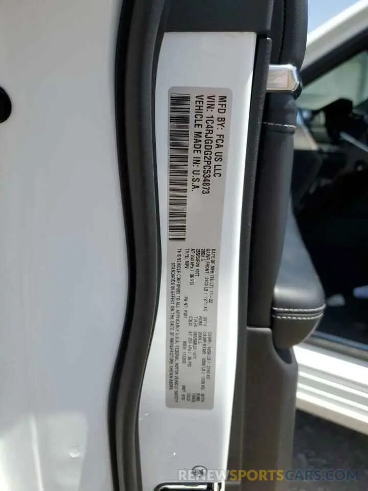 14 Фотография поврежденного автомобиля 1C4RJGDG2PC534873 JEEP GRAND CHER 2023