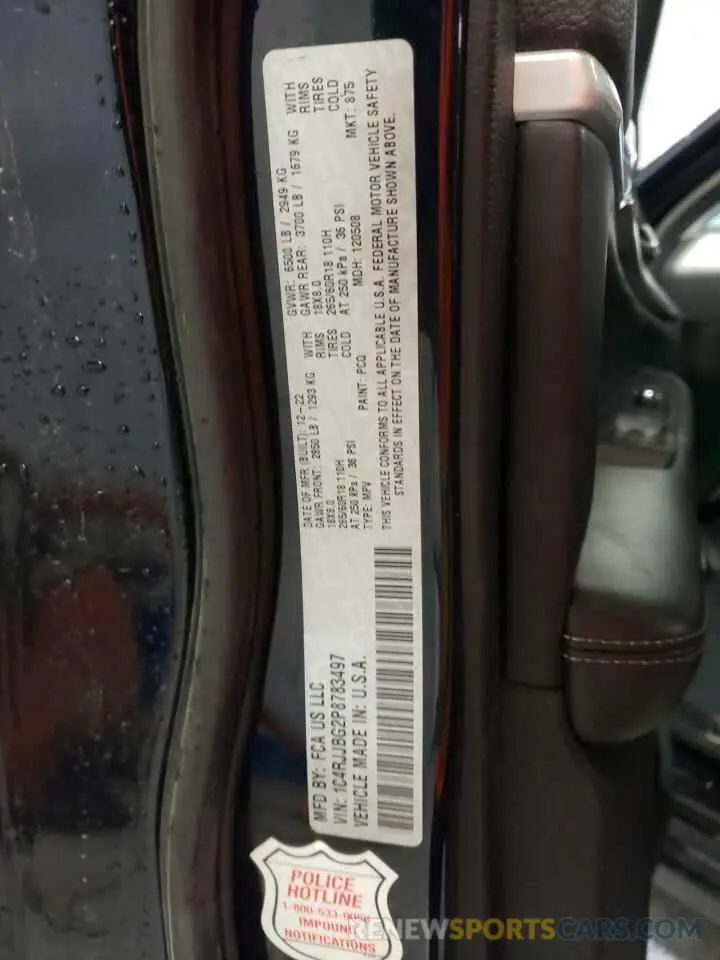 14 Фотография поврежденного автомобиля 1C4RJJBG2P8783497 JEEP GRAND CHER 2023
