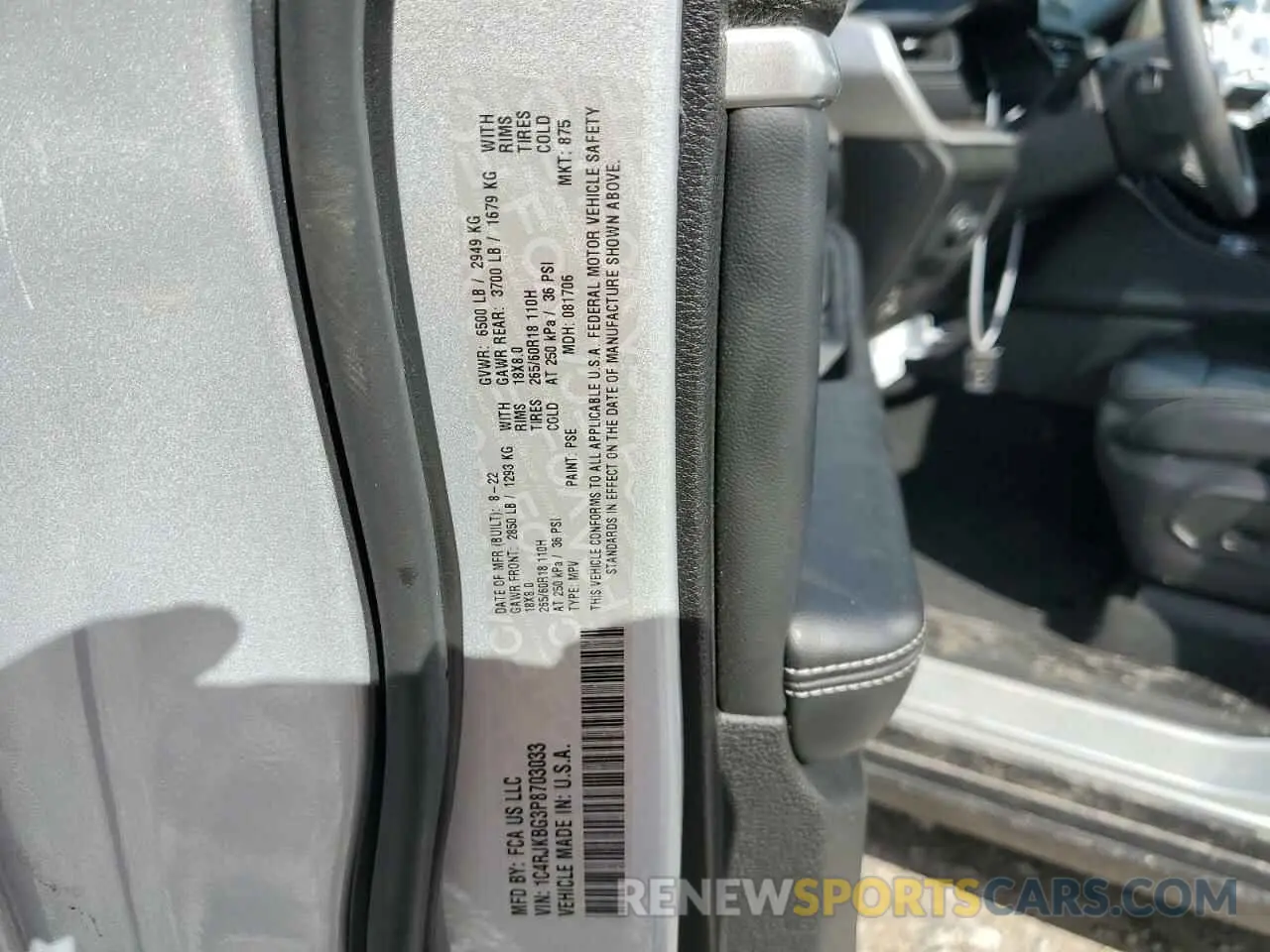 13 Фотография поврежденного автомобиля 1C4RJKBG3P8703033 JEEP GRAND CHER 2023