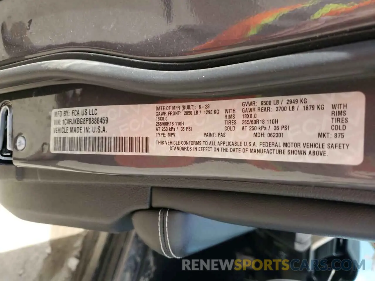 13 Фотография поврежденного автомобиля 1C4RJKBG8P8886459 JEEP GRAND CHER 2023