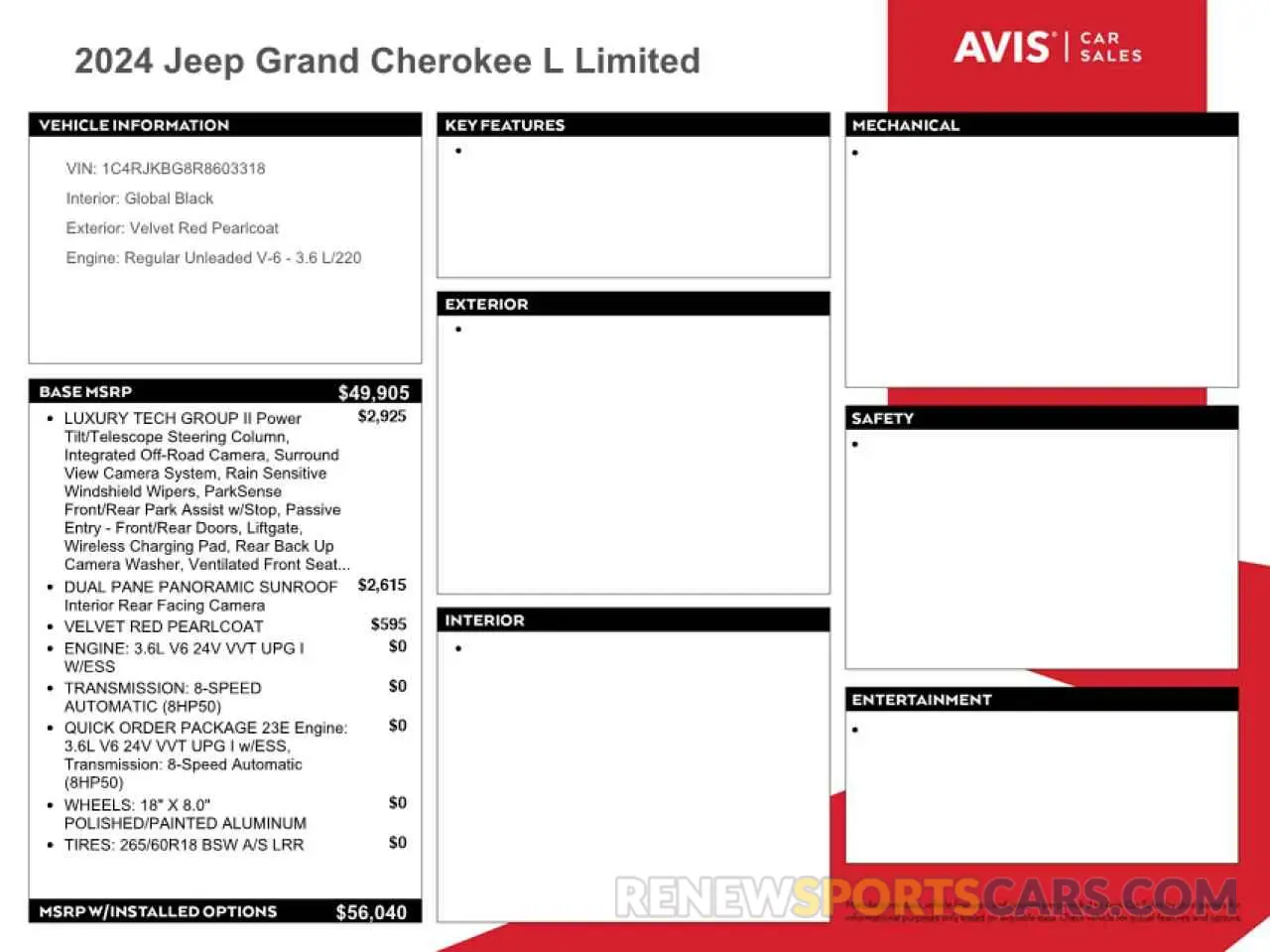 13 Photograph of a damaged car 1C4RJKBG8R8603318 JEEP GRAND CHER 2024