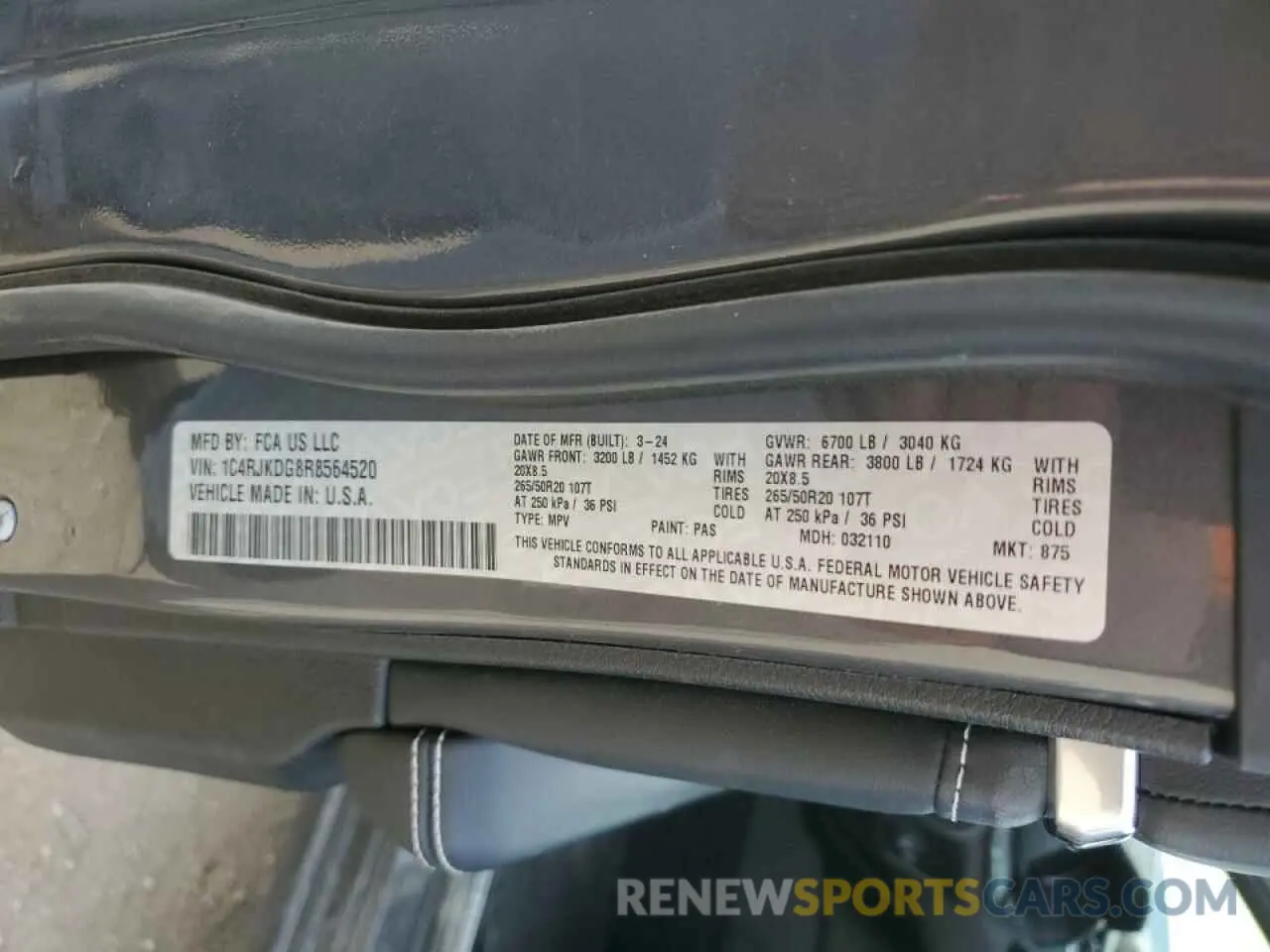 13 Фотография поврежденного автомобиля 1C4RJKDG8R8564520 JEEP GRAND CHER 2024