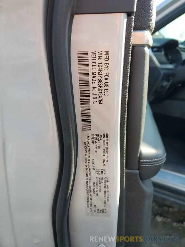 13 Фотография поврежденного автомобиля 1C4RJYB63RC124764 JEEP GRAND CHER 2024