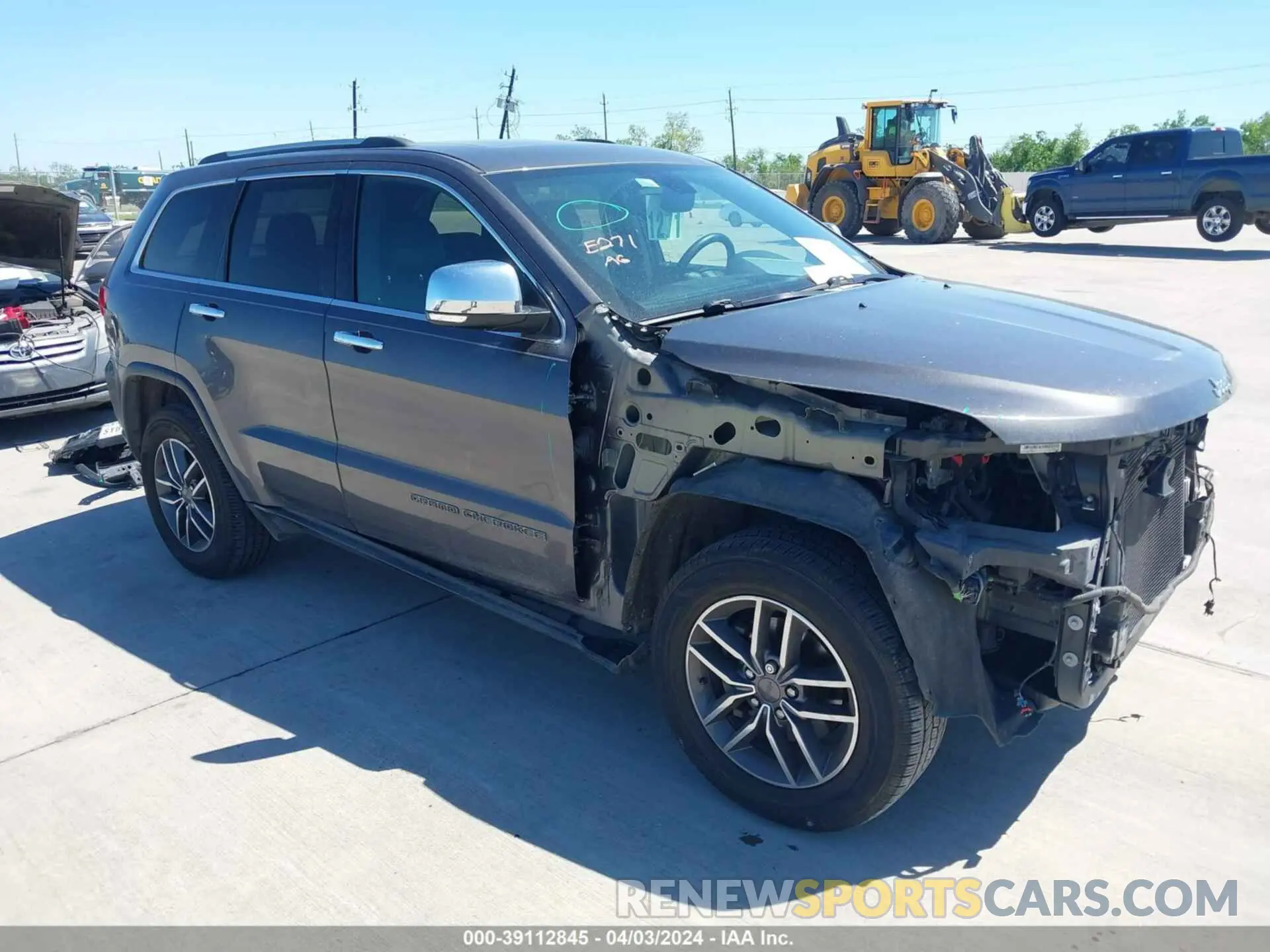 1 Фотография поврежденного автомобиля 1C4RJFBG4KC713616 JEEP GRAND CHEROKEE 2019