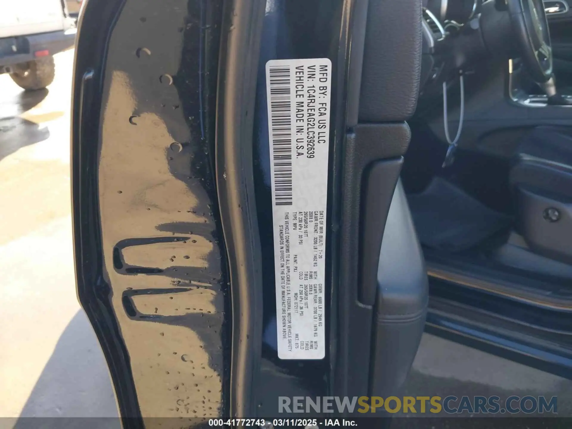 9 Фотография поврежденного автомобиля 1C4RJEAG2LC392639 JEEP GRAND CHEROKEE 2020