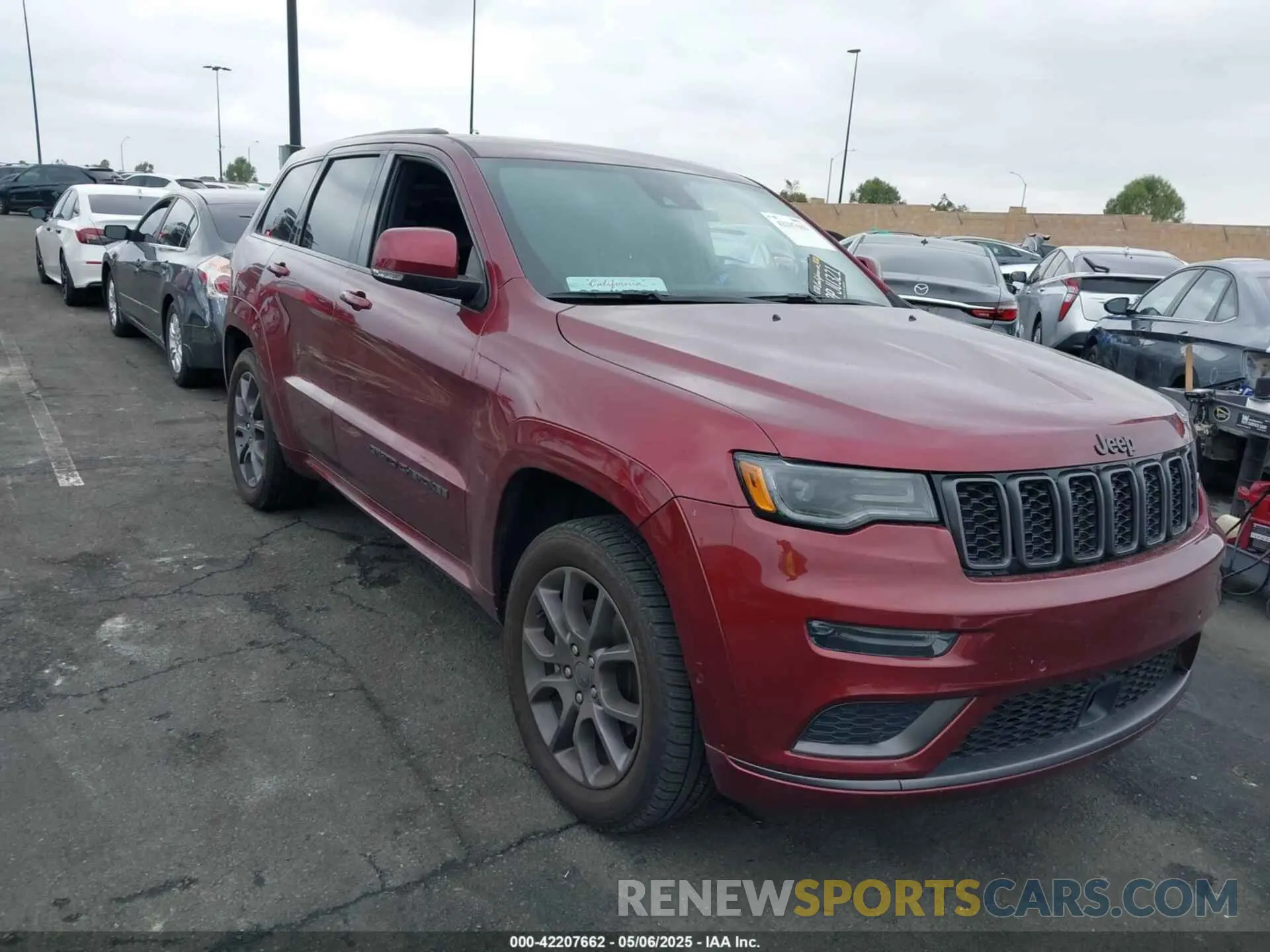 1 Photograph of a damaged car 1C4RJFCG0MC734254 JEEP GRAND CHEROKEE 2021