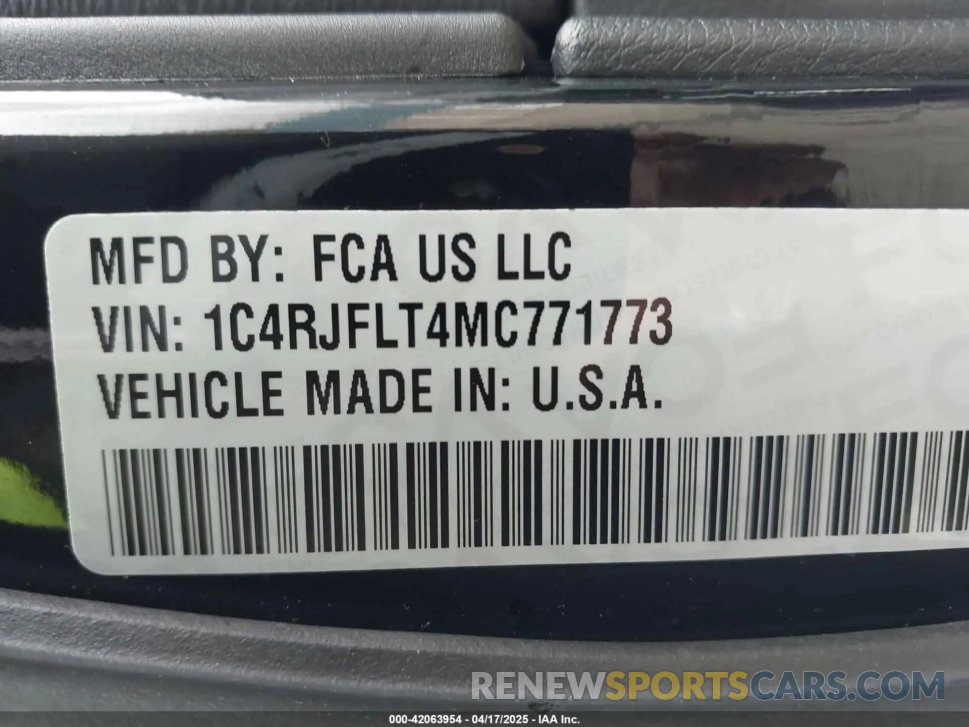 9 Фотография поврежденного автомобиля 1C4RJFLT4MC771773 JEEP GRAND CHEROKEE 2021