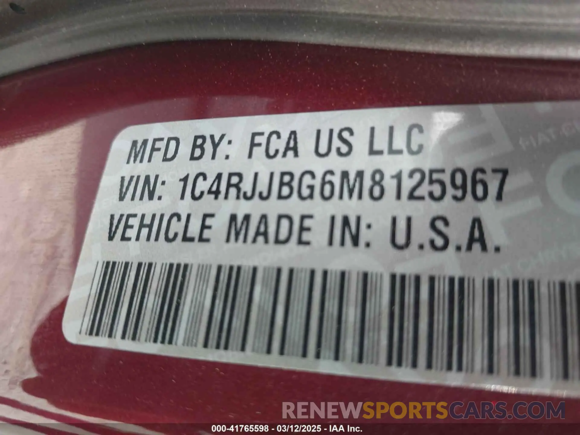 9 Фотография поврежденного автомобиля 1C4RJJBG6M8125967 JEEP GRAND CHEROKEE L 2021