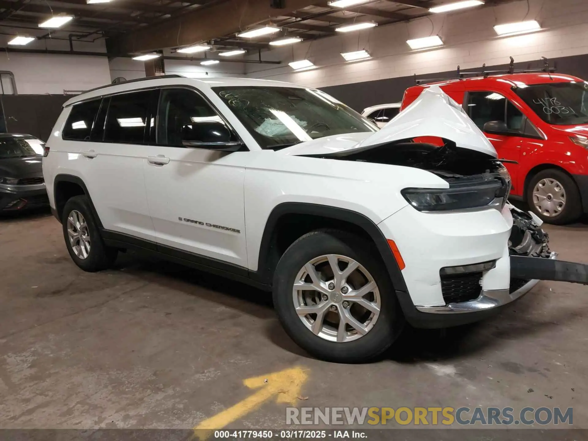 1 Photograph of a damaged car 1C4RJKBG8M8142906 JEEP GRAND CHEROKEE L 2021