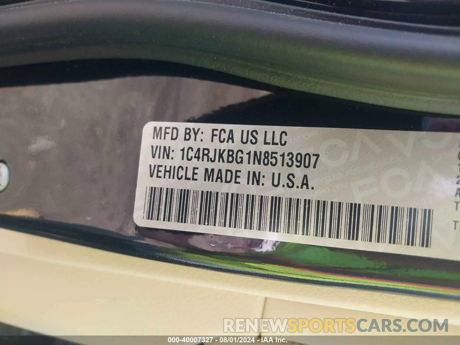 9 Photograph of a damaged car 1C4RJKBG1N8513907 JEEP GRAND CHEROKEE L 2022