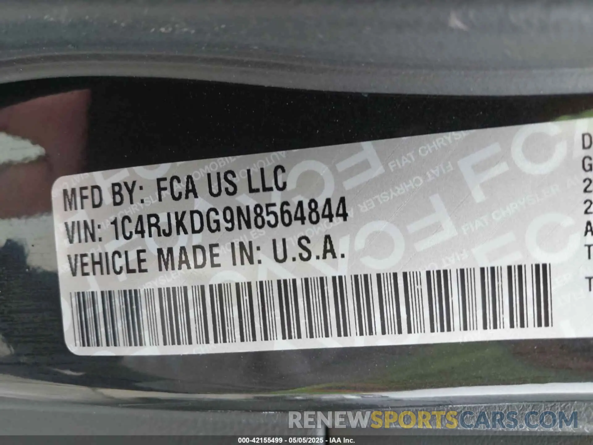 9 Фотография поврежденного автомобиля 1C4RJKDG9N8564844 JEEP GRAND CHEROKEE L 2022