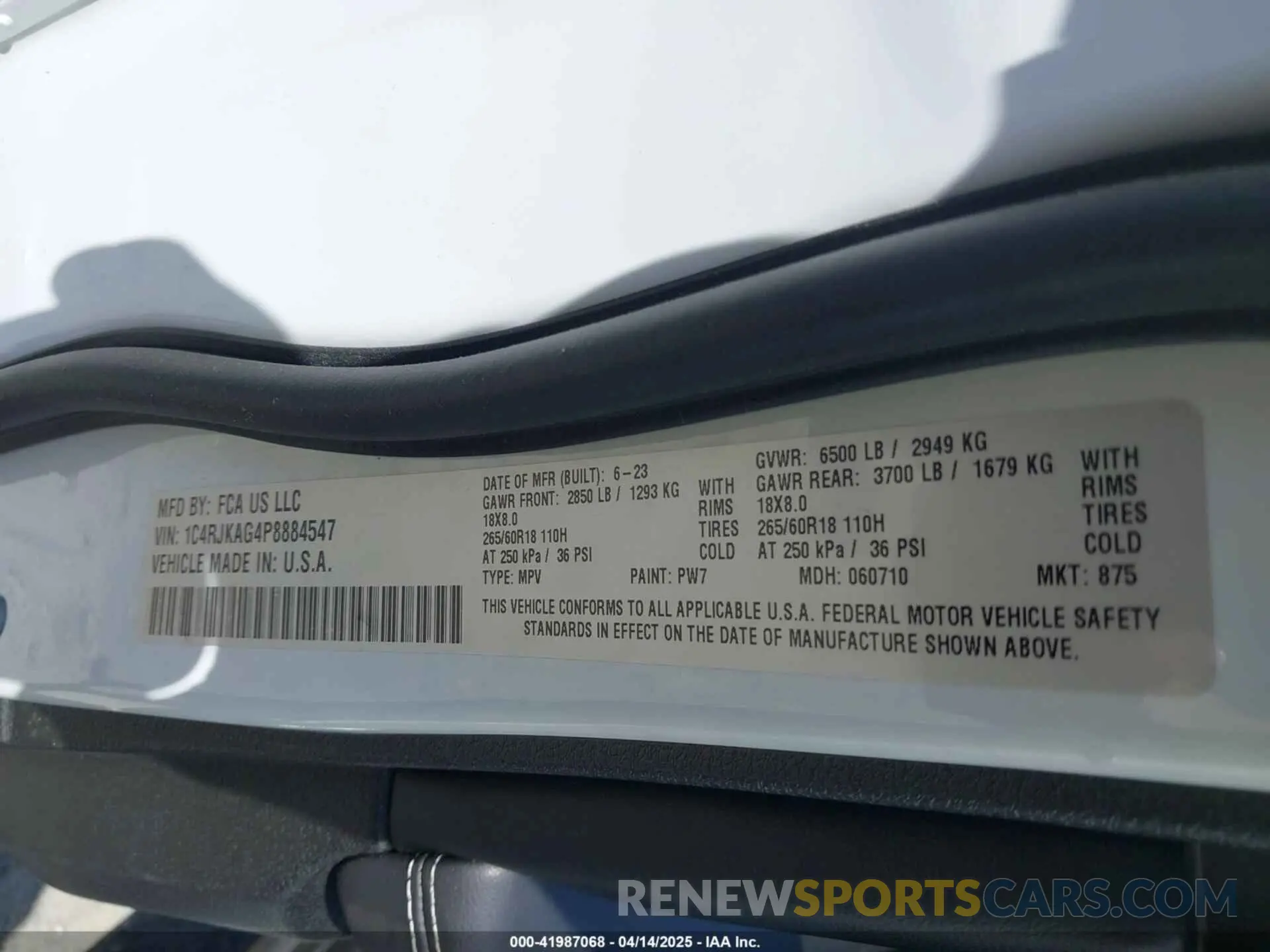 9 Фотография поврежденного автомобиля 1C4RJKAG4P8884547 JEEP GRAND CHEROKEE L 2023