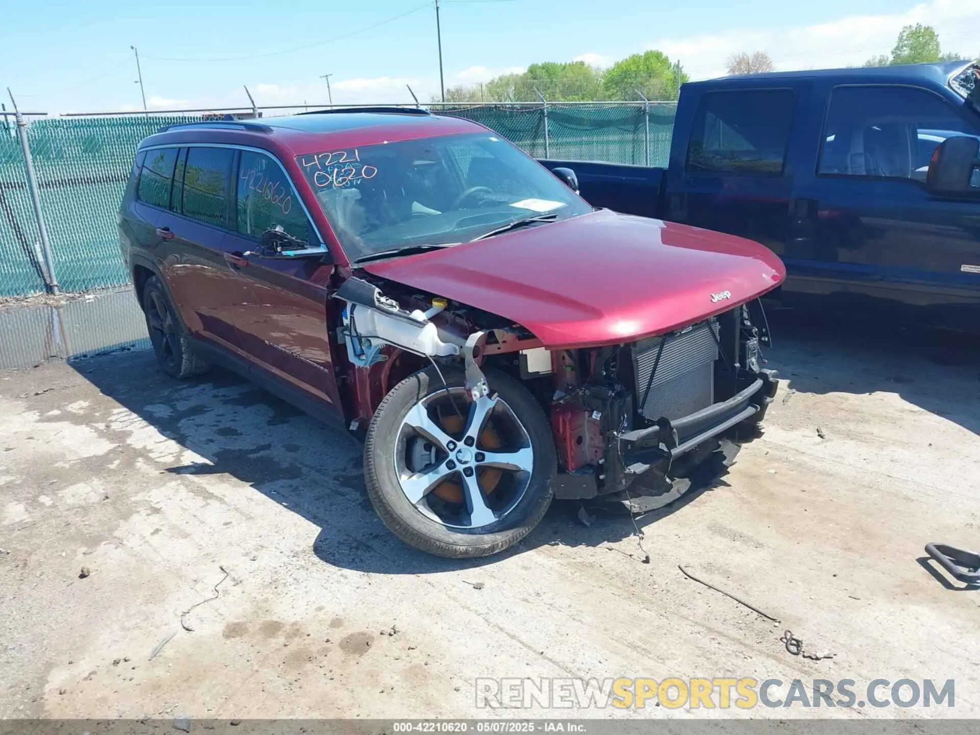 1 Photograph of a damaged car 1C4RJKBG5P8851281 JEEP GRAND CHEROKEE L 2023