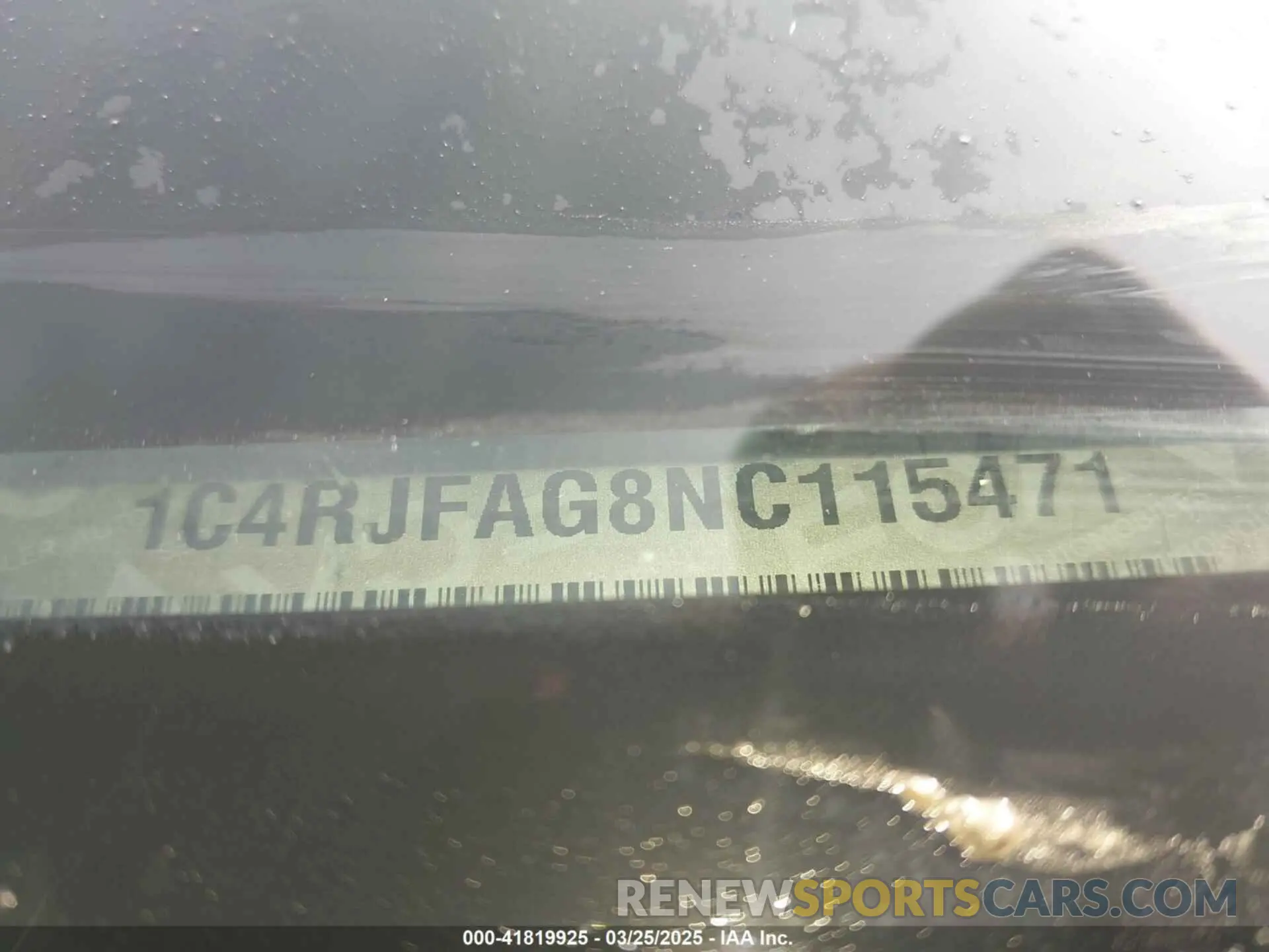 9 Фотография поврежденного автомобиля 1C4RJFAG8NC115471 JEEP GRAND CHEROKEE WK 2022