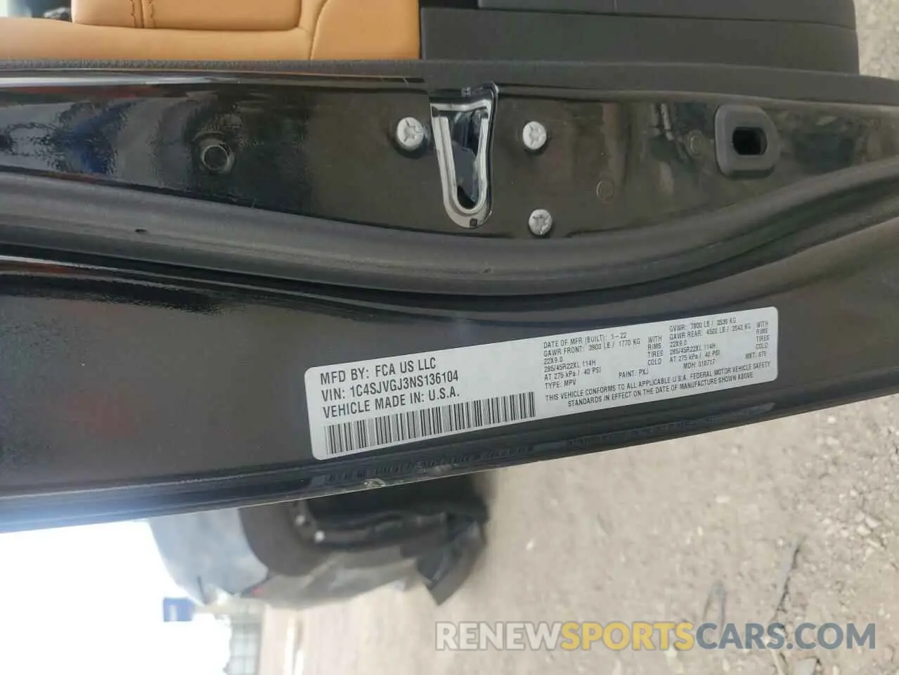 14 Photograph of a damaged car 1C4SJVGJ3NS136104 JEEP GRAND WAGO 2022