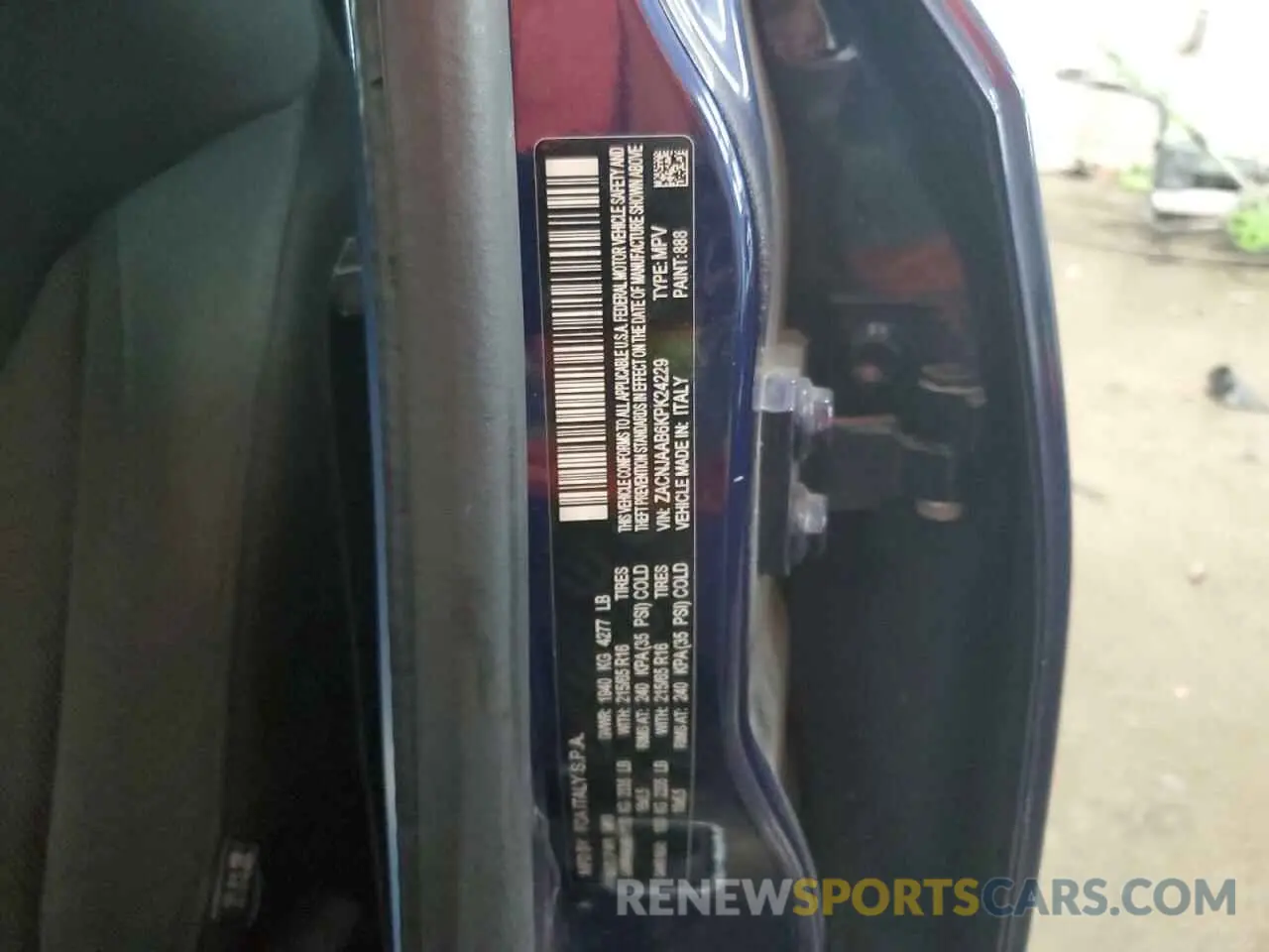 13 Photograph of a damaged car ZACNJAAB6KPK24229 JEEP RENEGADE 2019