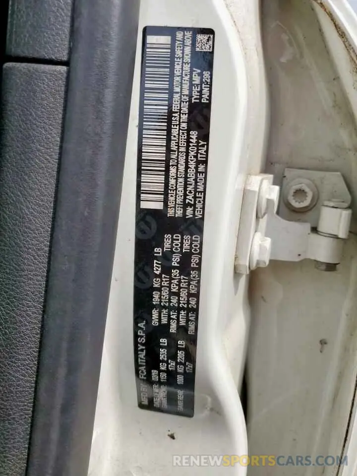12 Фотография поврежденного автомобиля ZACNJABB4KPK01448 JEEP RENEGADE 2019