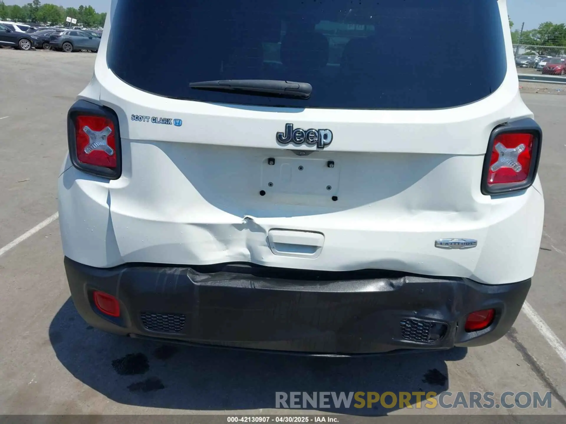 6 Photograph of a damaged car ZACNJABB5KPJ73689 JEEP RENEGADE 2019