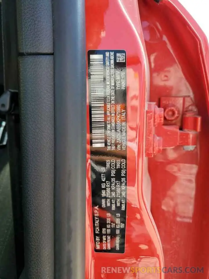 13 Photograph of a damaged car ZACNJABB5KPK75980 JEEP RENEGADE 2019