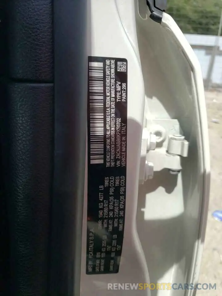13 Photograph of a damaged car ZACNJABB6KPK50702 JEEP RENEGADE 2019