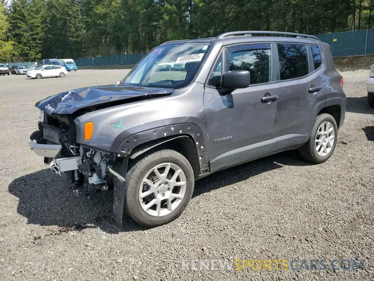 1 Photograph of a damaged car ZACNJBAB1KPK03696 JEEP RENEGADE 2019