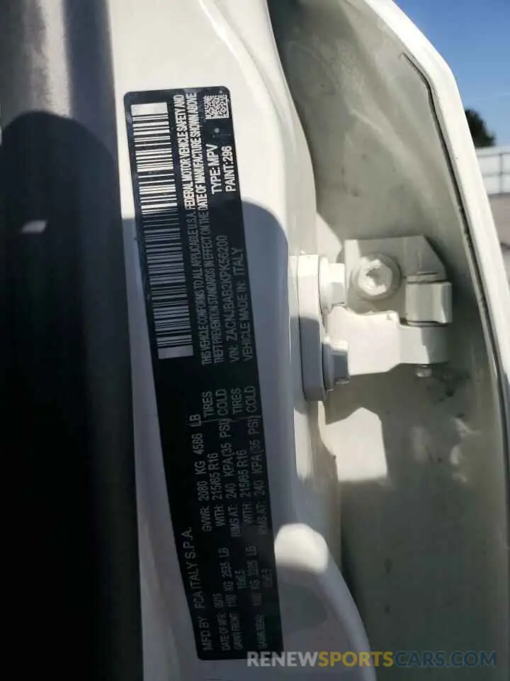 13 Photograph of a damaged car ZACNJBAB2KPK56200 JEEP RENEGADE 2019