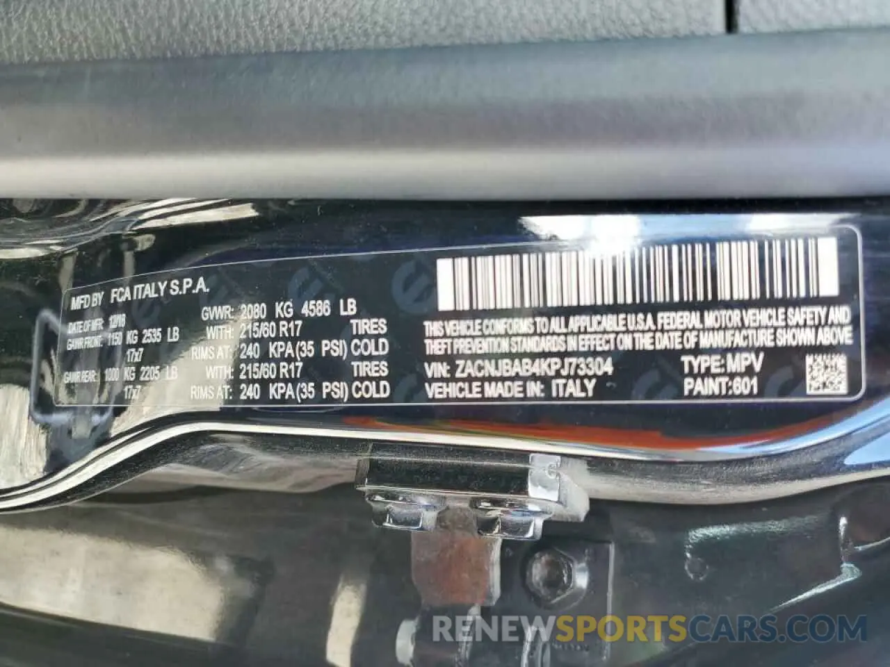 12 Фотография поврежденного автомобиля ZACNJBAB4KPJ73304 JEEP RENEGADE 2019