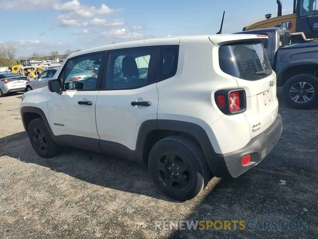 2 Photograph of a damaged car ZACNJBABXKPJ76546 JEEP RENEGADE 2019