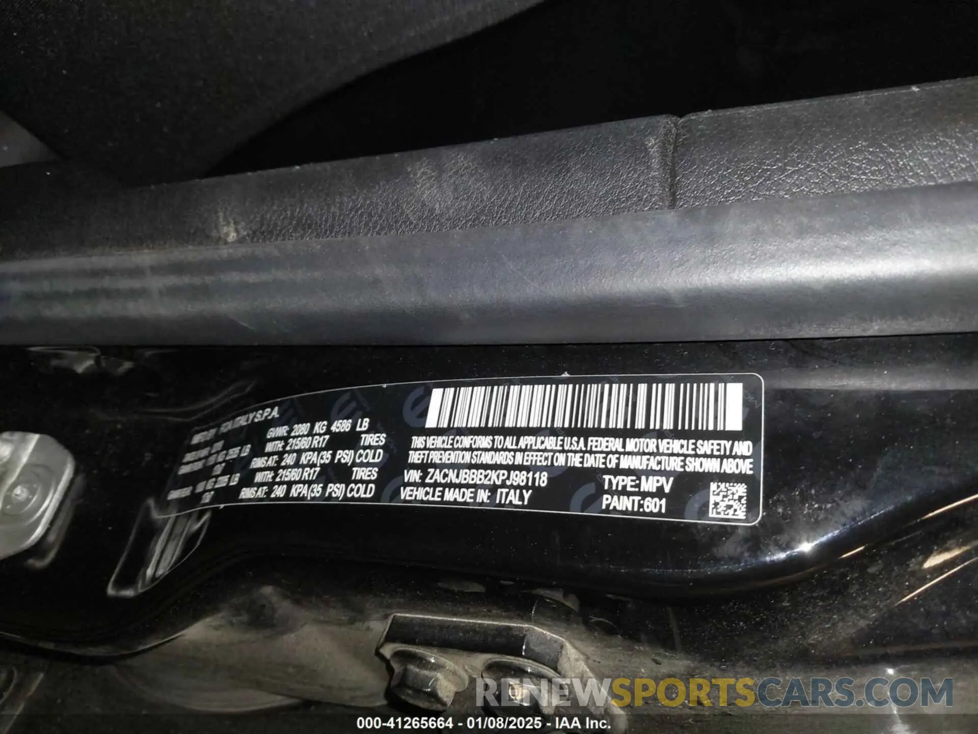 9 Фотография поврежденного автомобиля ZACNJBBB2KPJ98118 JEEP RENEGADE 2019