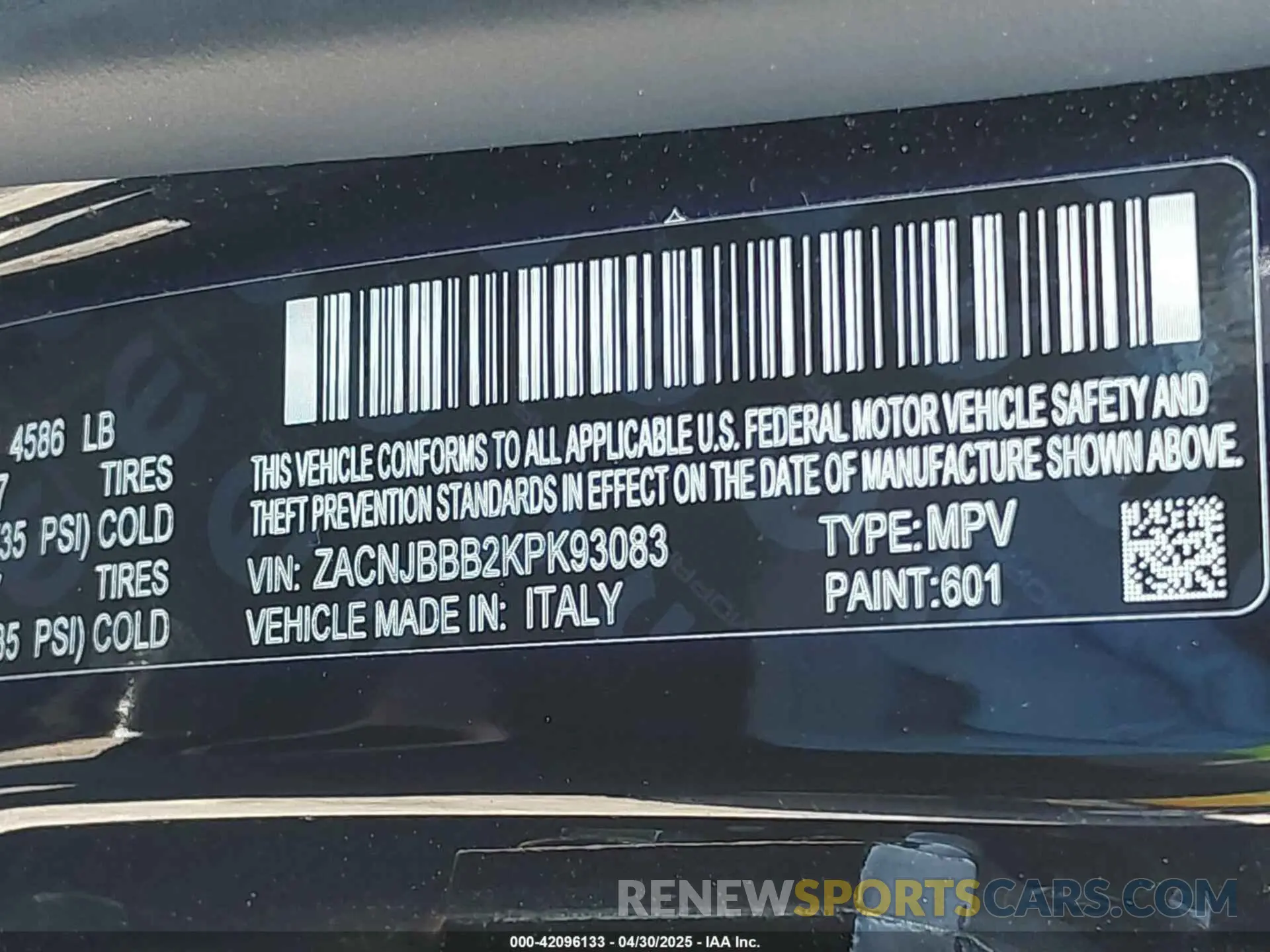9 Фотография поврежденного автомобиля ZACNJBBB2KPK93083 JEEP RENEGADE 2019