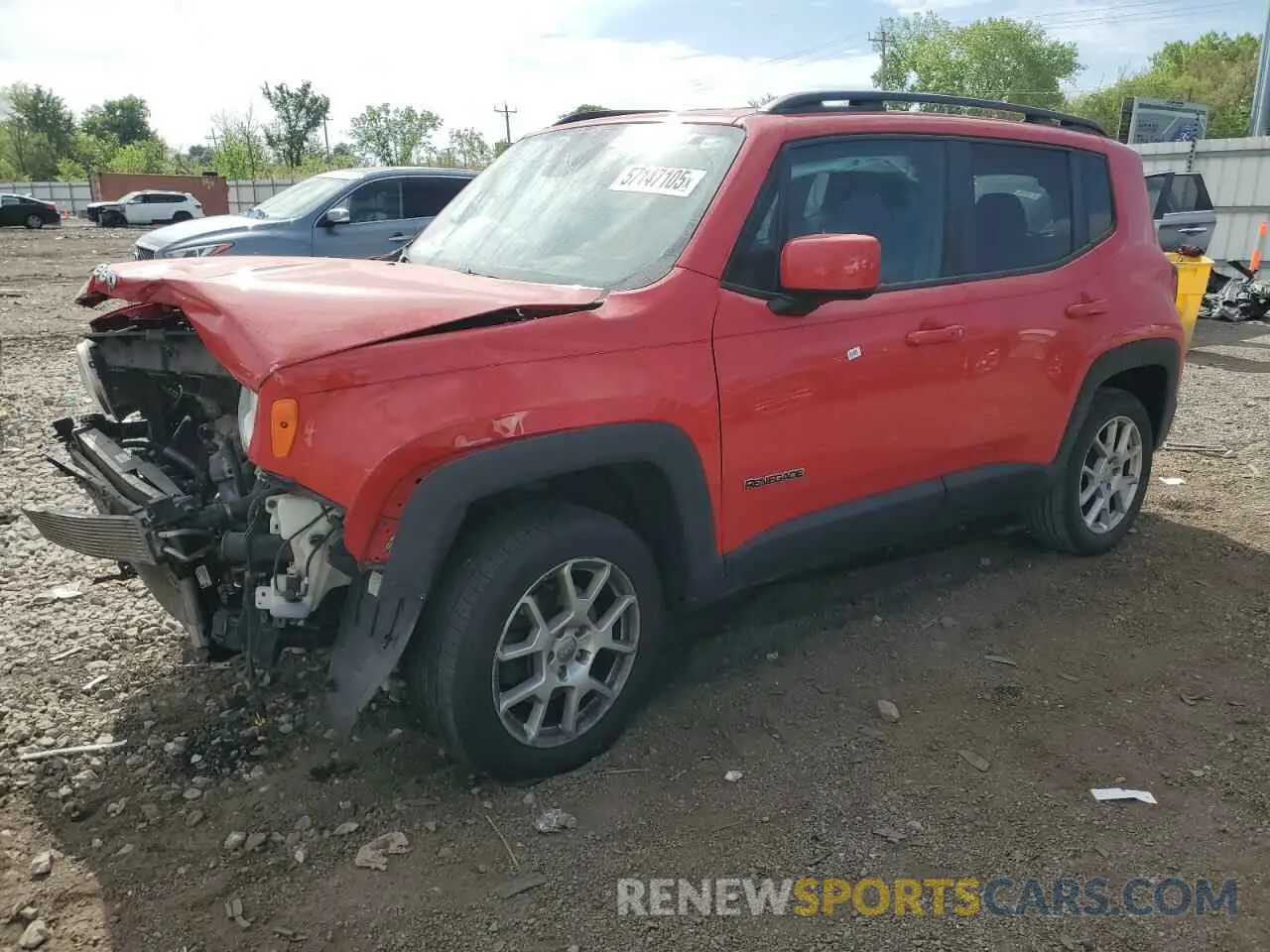 1 Photograph of a damaged car ZACNJBBB5KPK30611 JEEP RENEGADE 2019