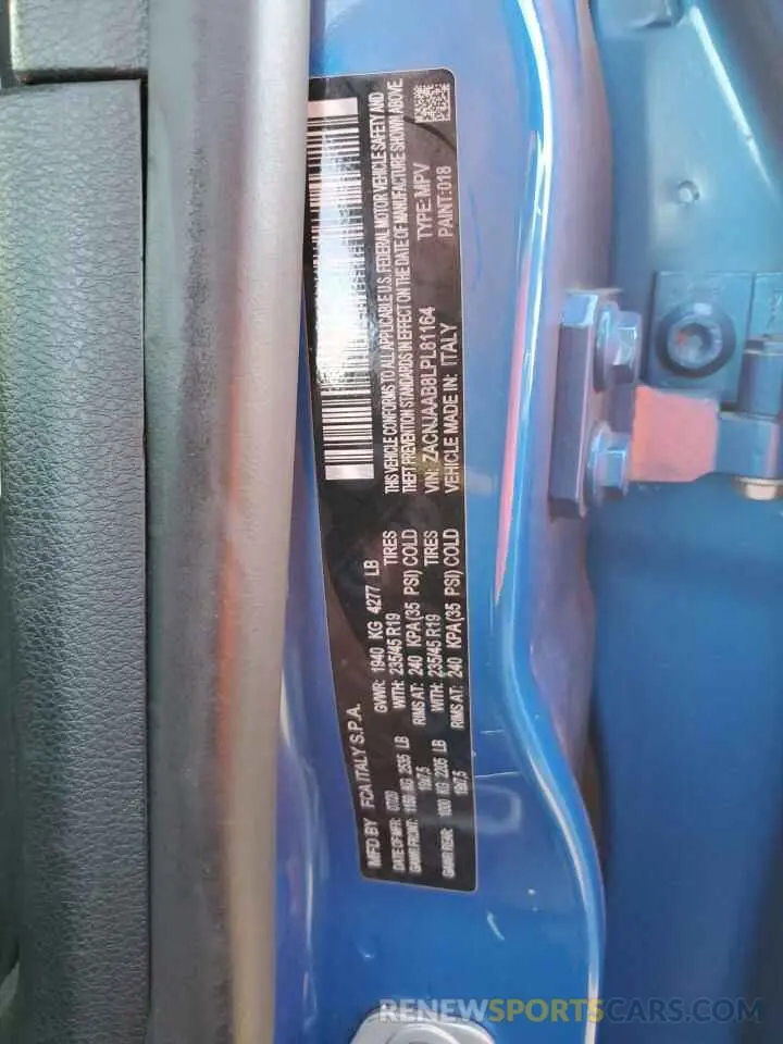 13 Photograph of a damaged car ZACNJAAB8LPL81164 JEEP RENEGADE 2020