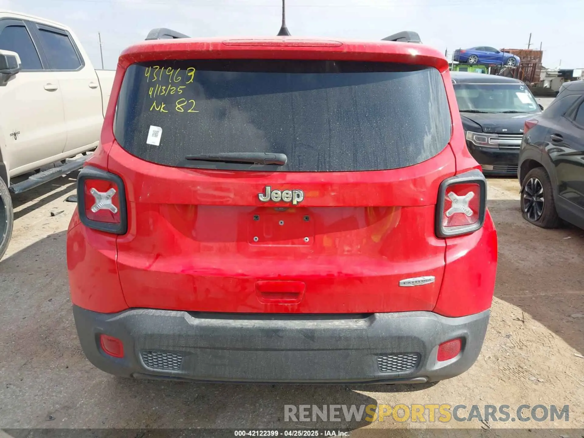 16 Photograph of a damaged car ZACNJAB17LPL84093 JEEP RENEGADE 2020