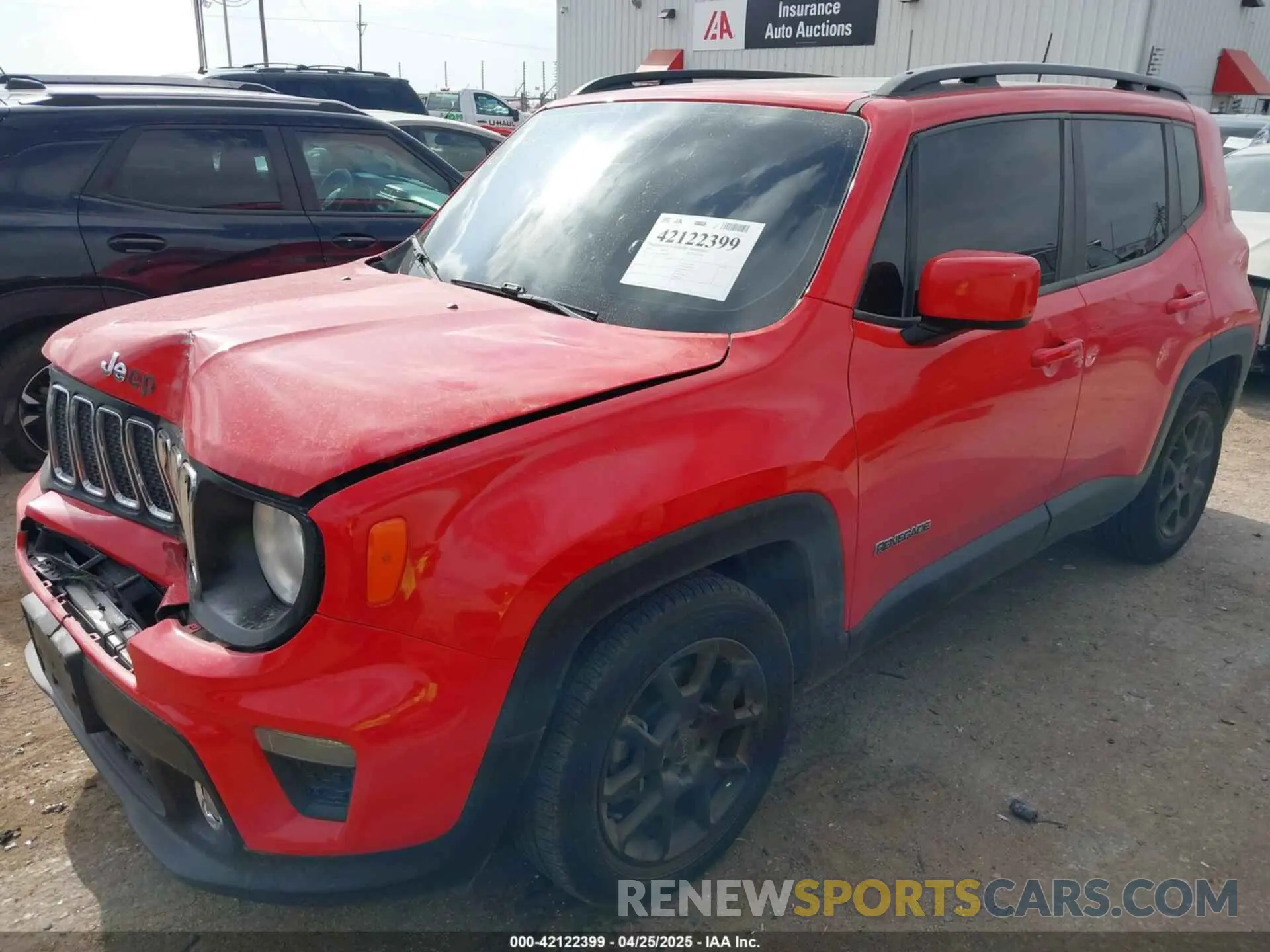 2 Photograph of a damaged car ZACNJAB17LPL84093 JEEP RENEGADE 2020