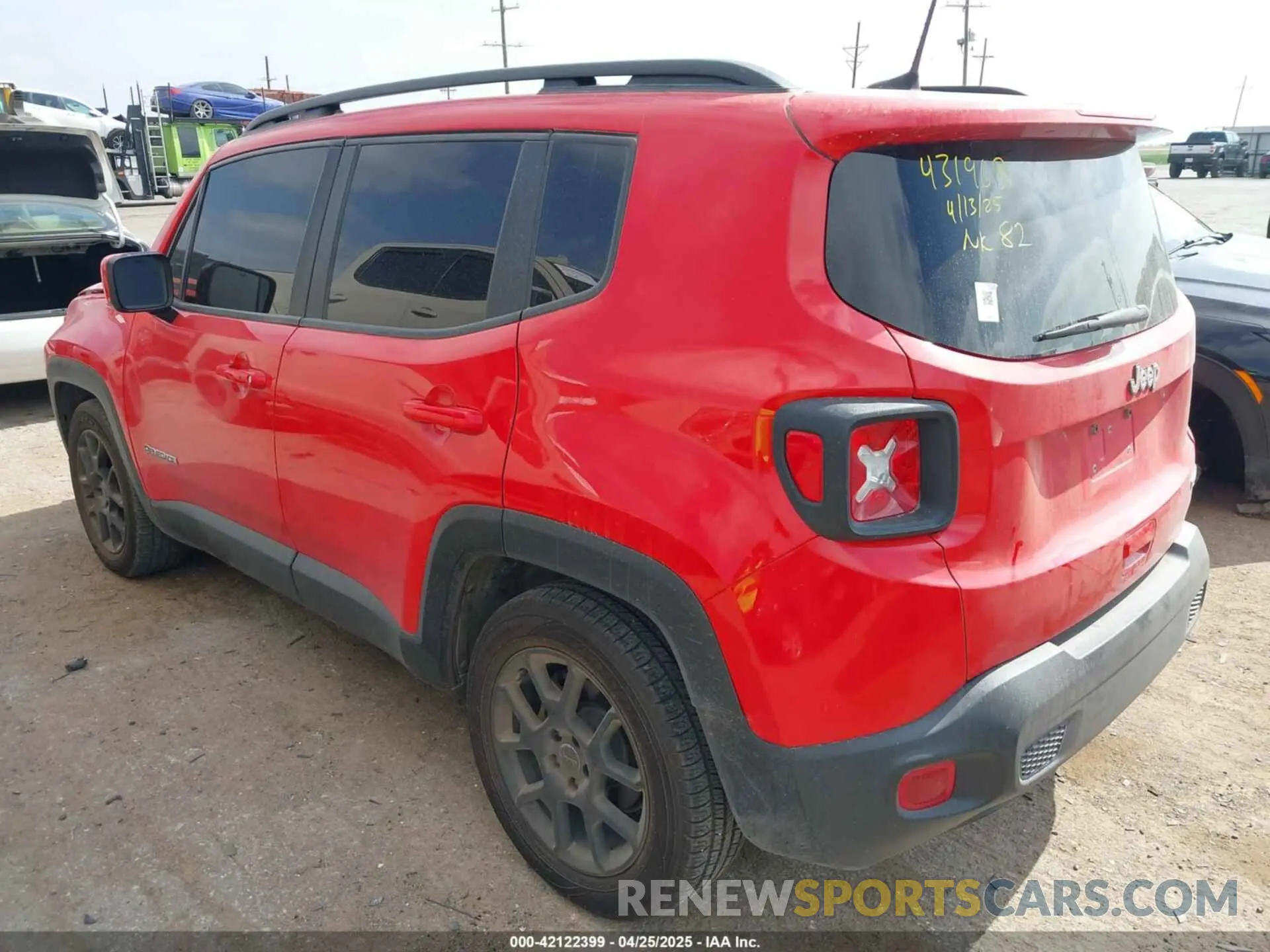 3 Photograph of a damaged car ZACNJAB17LPL84093 JEEP RENEGADE 2020