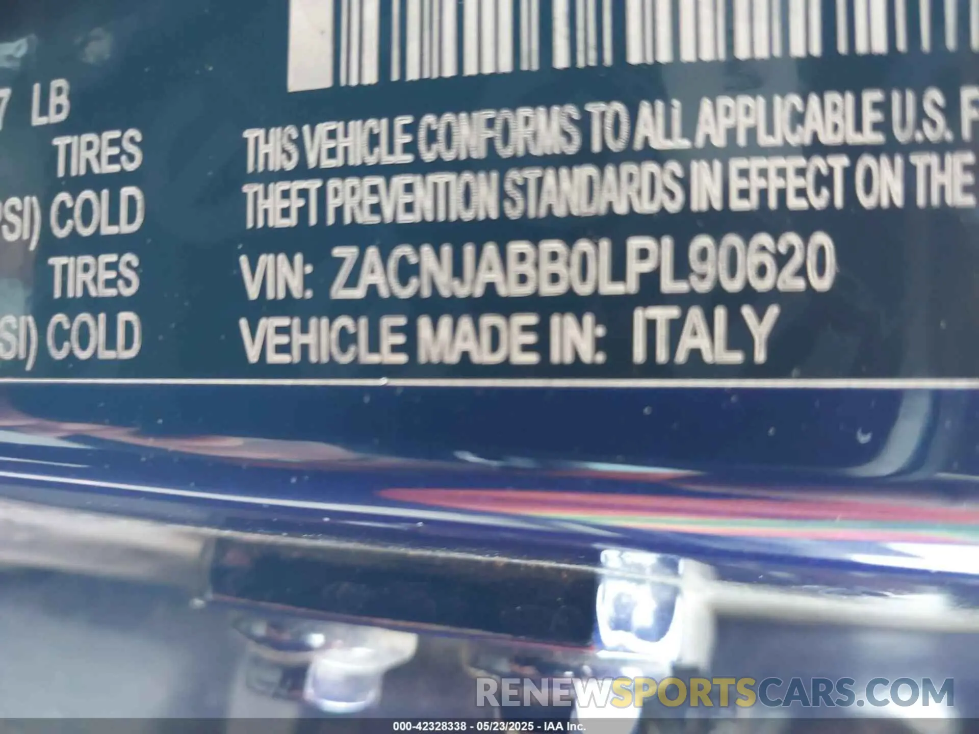 9 Photograph of a damaged car ZACNJABB0LPL90620 JEEP RENEGADE 2020