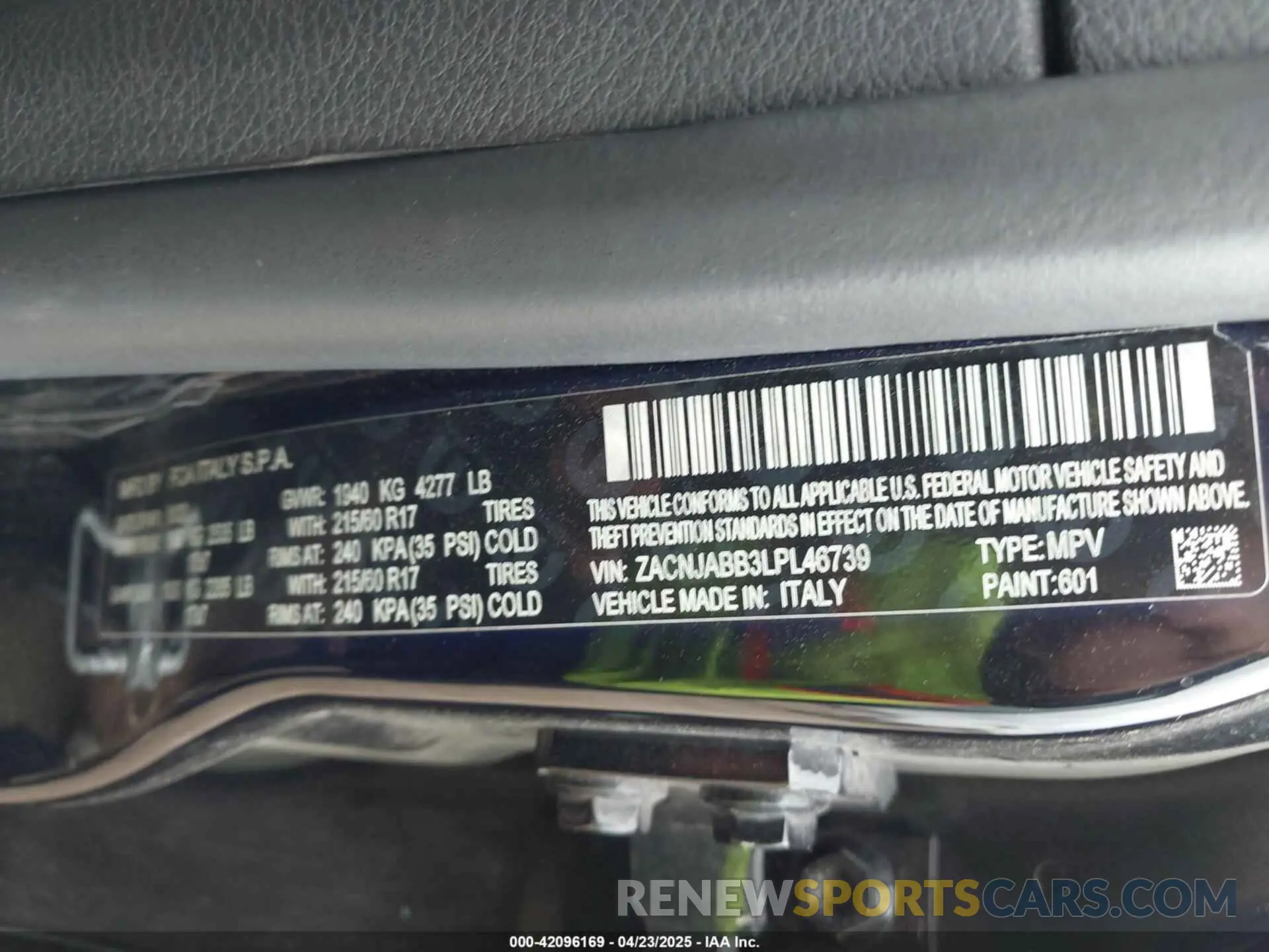 9 Фотография поврежденного автомобиля ZACNJABB3LPL46739 JEEP RENEGADE 2020