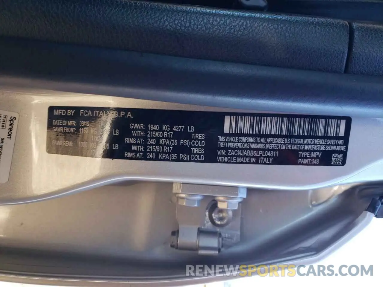 15 Фотография поврежденного автомобиля ZACNJABB6LPL04811 JEEP RENEGADE 2020