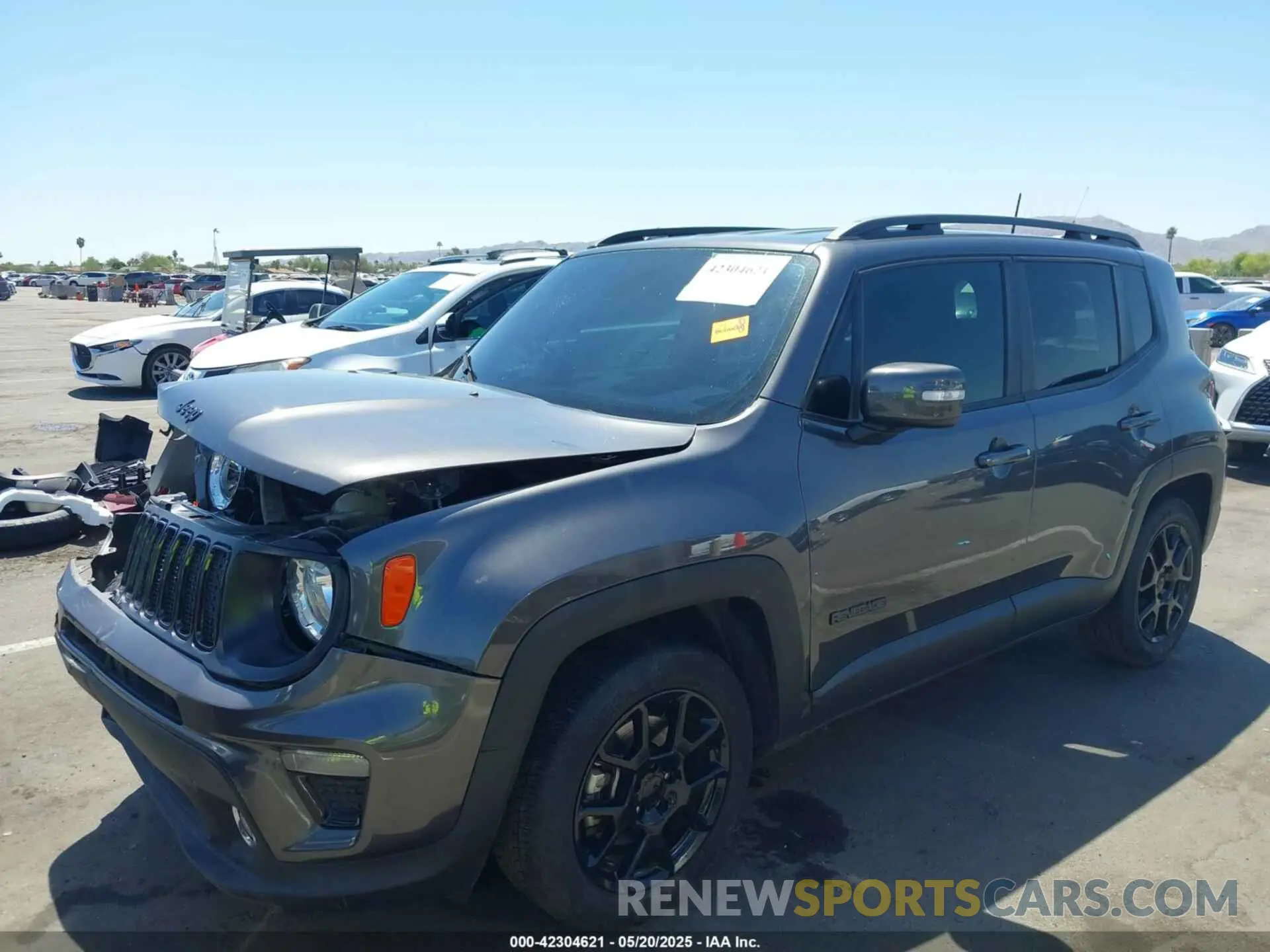 2 Photograph of a damaged car ZACNJABB7LPL12187 JEEP RENEGADE 2020