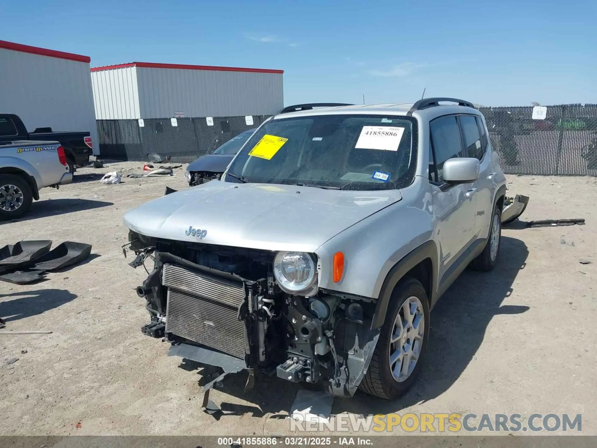 2 Photograph of a damaged car ZACNJABB8LPL11534 JEEP RENEGADE 2020