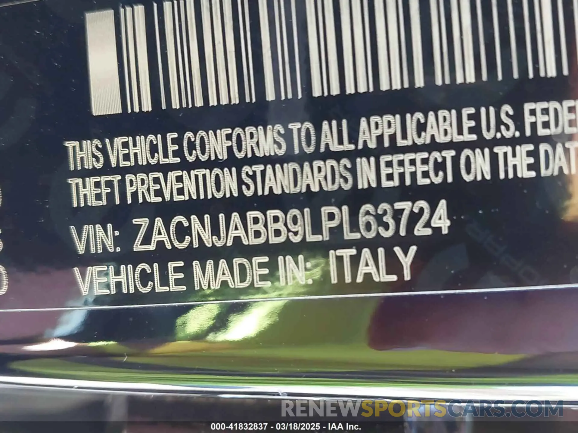 9 Photograph of a damaged car ZACNJABB9LPL63724 JEEP RENEGADE 2020