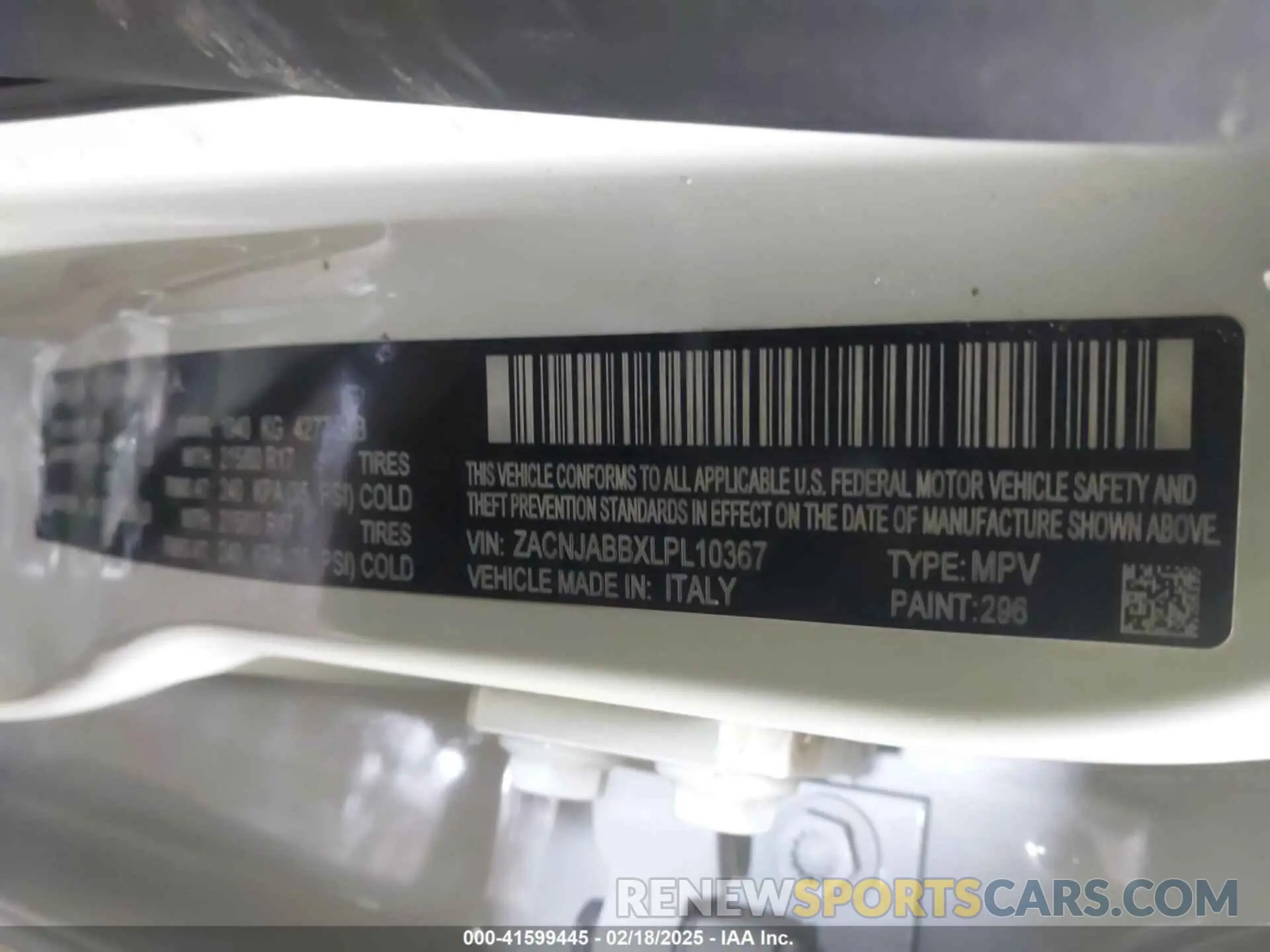 9 Фотография поврежденного автомобиля ZACNJABBXLPL10367 JEEP RENEGADE 2020