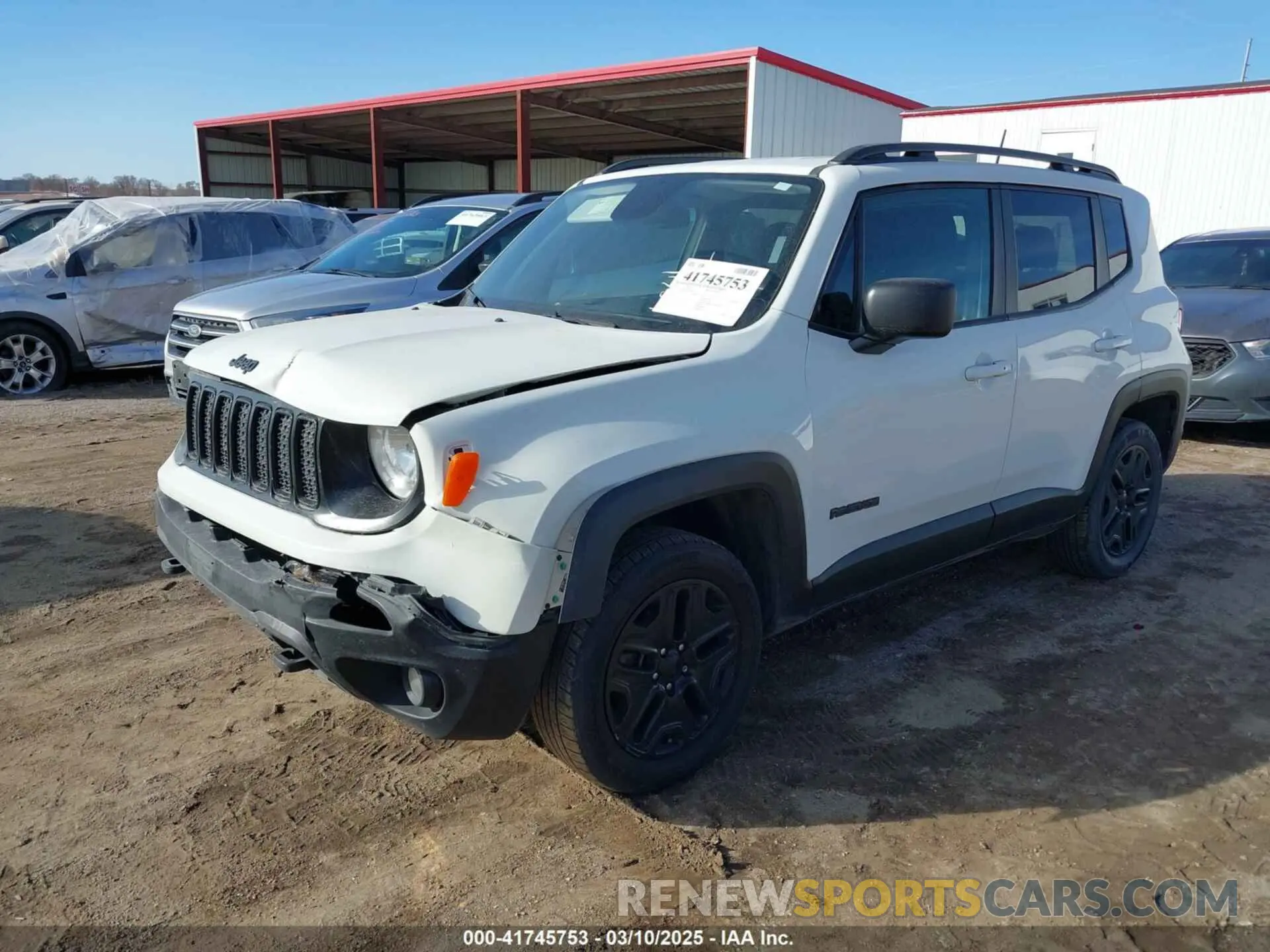 2 Photograph of a damaged car ZACNJBAB2LPL00570 JEEP RENEGADE 2020