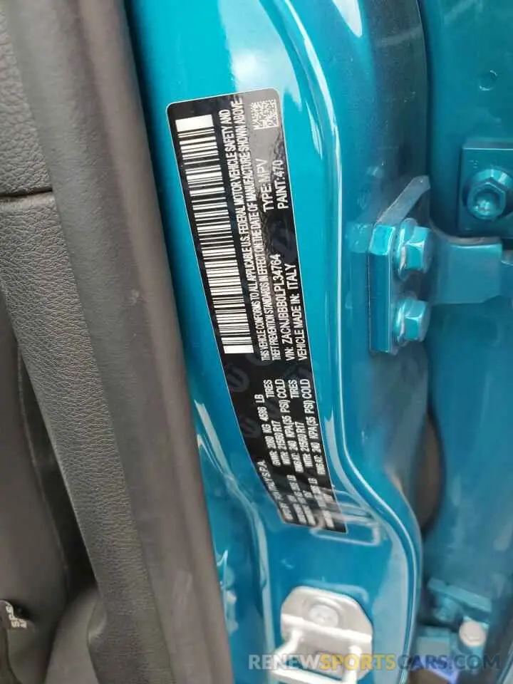 13 Photograph of a damaged car ZACNJBBB0LPL34764 JEEP RENEGADE 2020