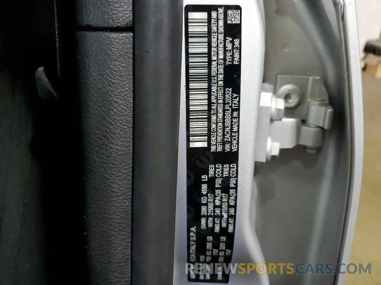 12 Photograph of a damaged car ZACNJBBB5LPL20522 JEEP RENEGADE 2020