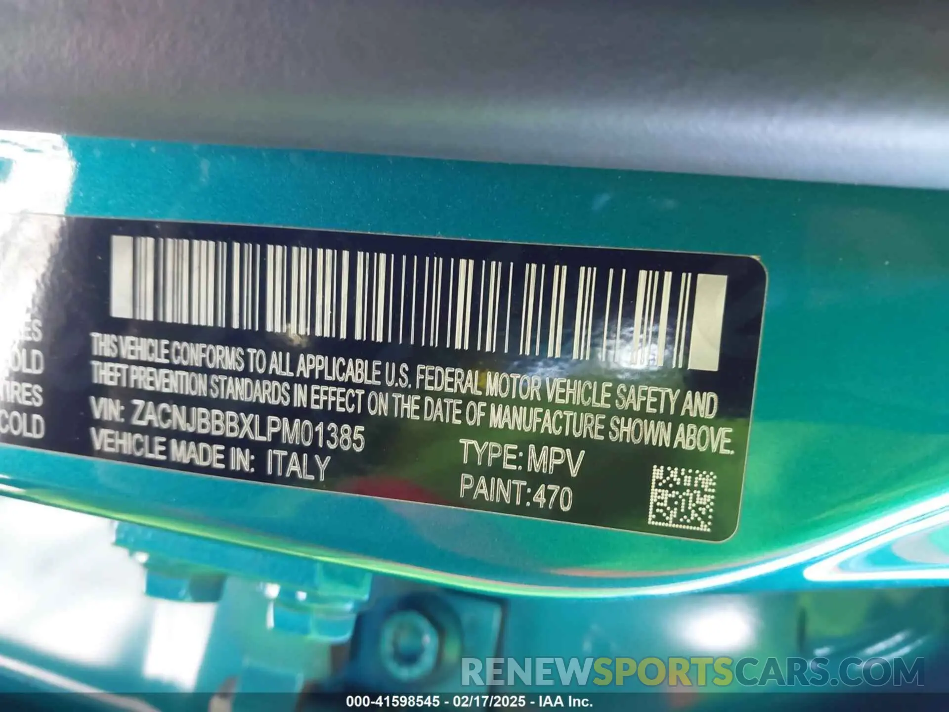 9 Фотография поврежденного автомобиля ZACNJBBBXLPM01385 JEEP RENEGADE 2020